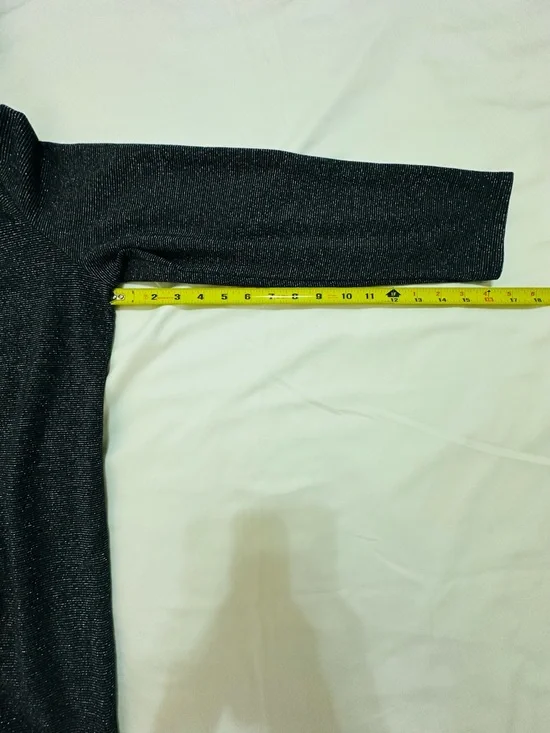 JUICY COUTURE BLACK METALLIC HOODED DRAPE OPEN FRONT CARDIGAN ATHLEISURE XL - Picture 6 of 9